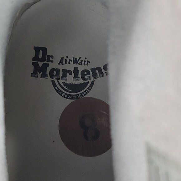 Dr. Martens Pascal Women's White & Black Marble Leather Boots US Size 8 - Picture 8 of 11